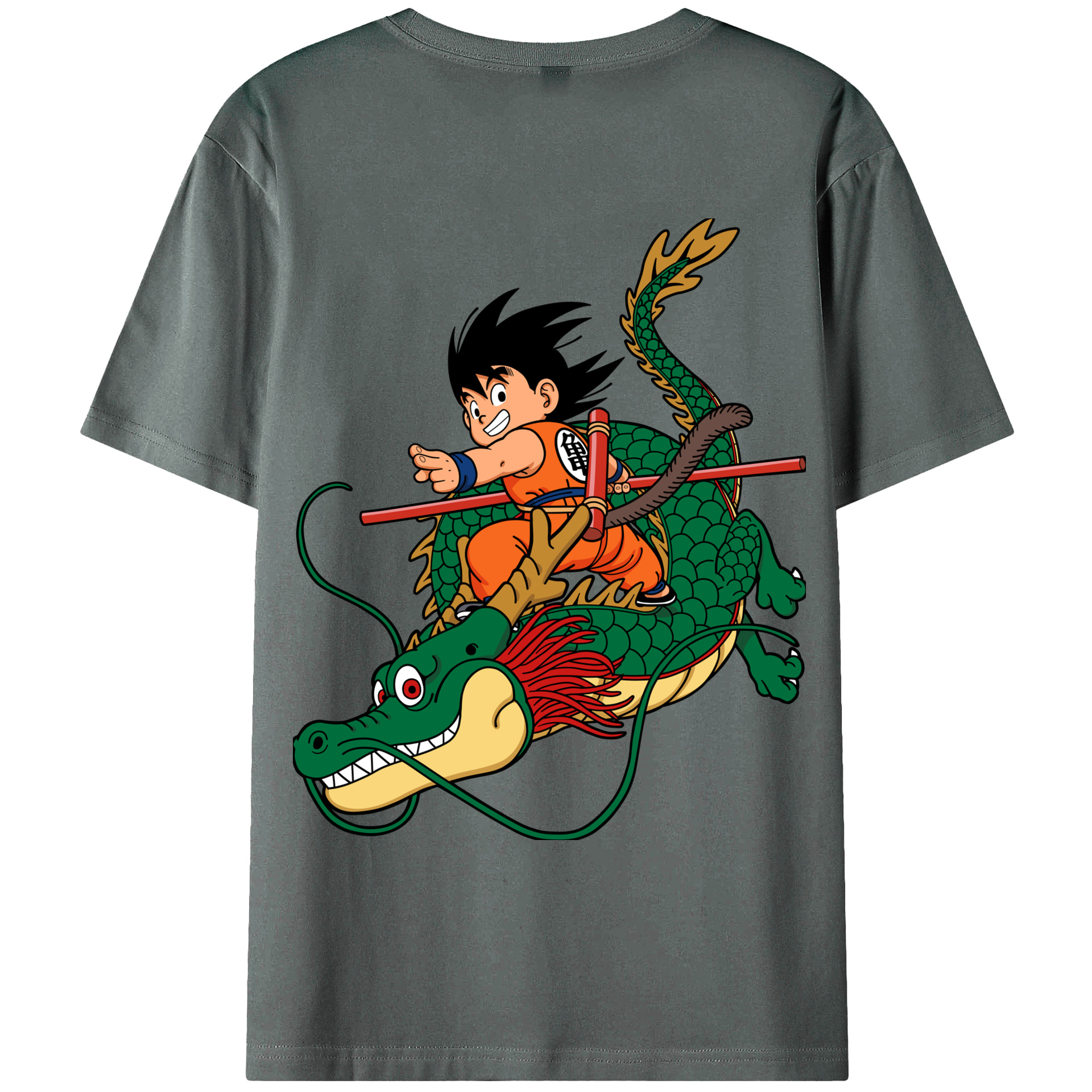 （画像用） ドラゴンボール 孫悟空（そん ごくう）Son Goku カカロット DRAGON BALL Kakarotto 綿100％ メンズ半袖Tシャツ（バックプリント） 通気性